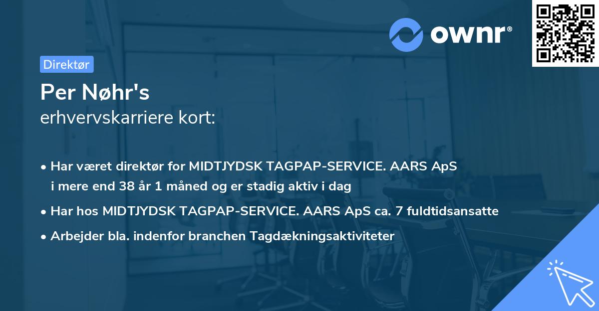 Per Nøhr's erhvervskarriere kort
