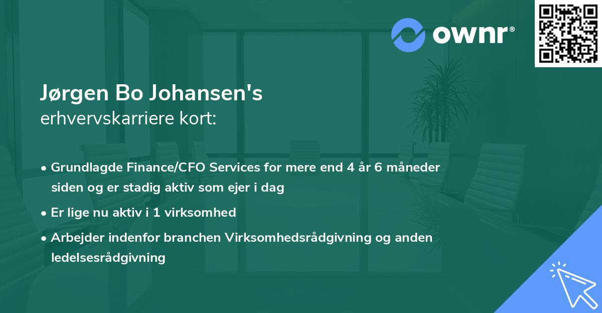 Jørgen Bo Johansen's erhvervskarriere kort