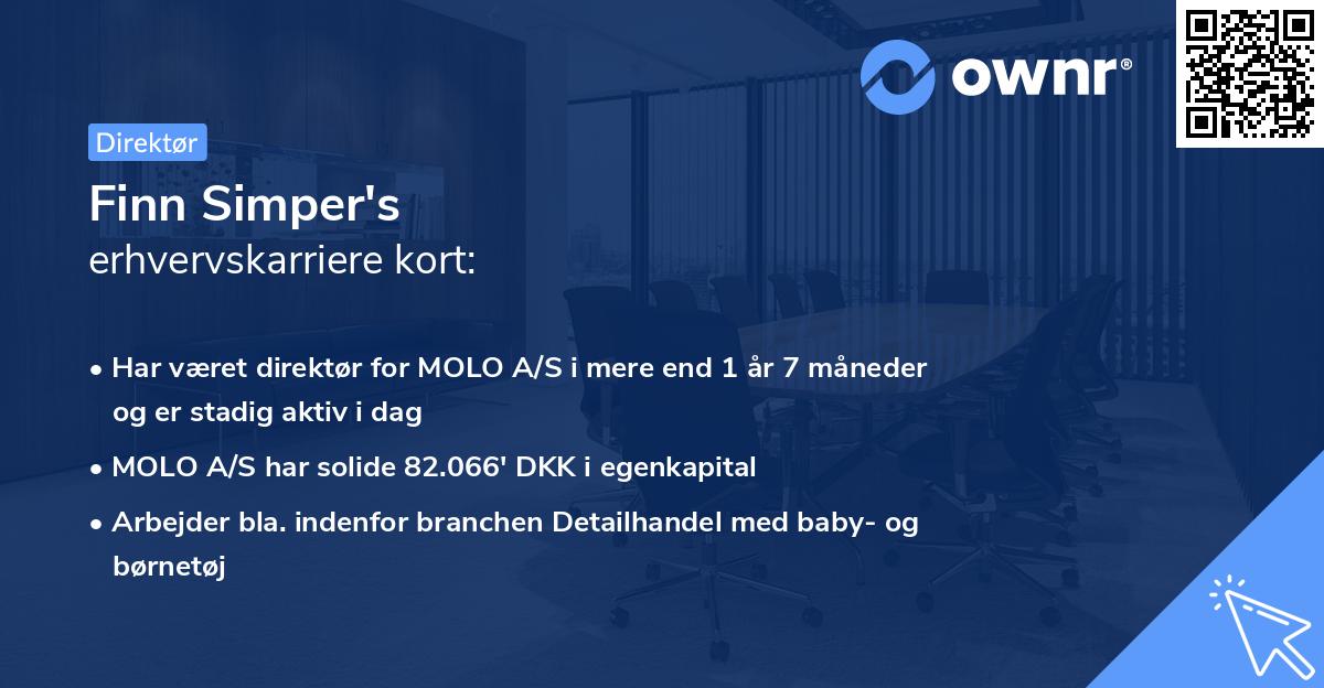 Finn Simper's erhvervskarriere kort