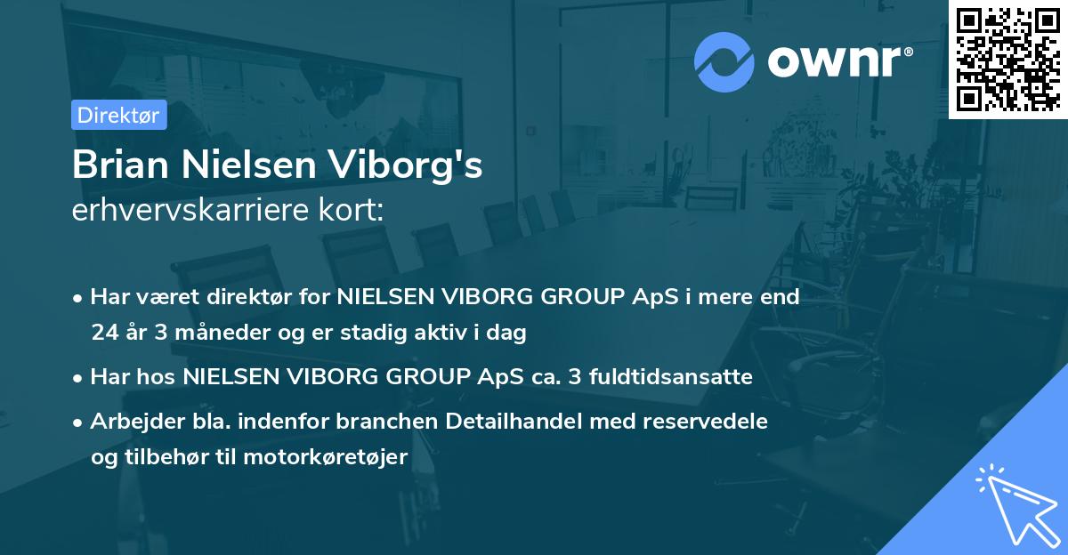 Brian Nielsen Viborg's erhvervskarriere kort