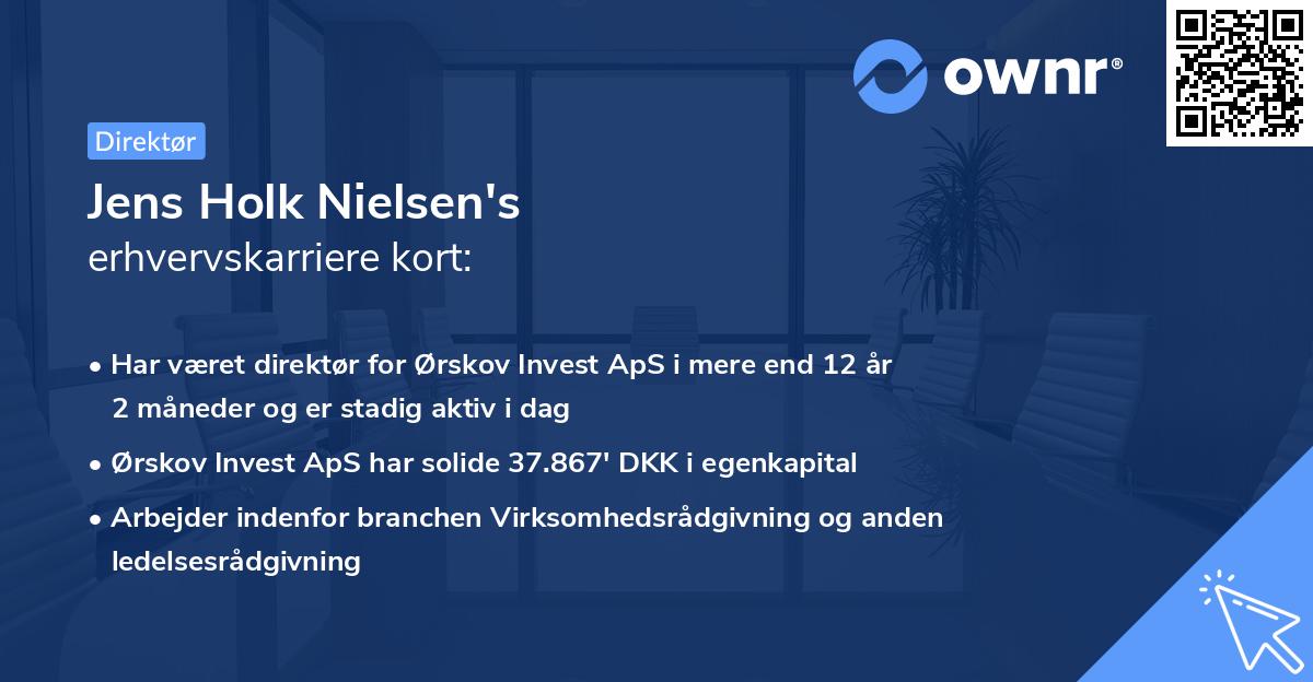 Jens Holk Nielsen's erhvervskarriere kort