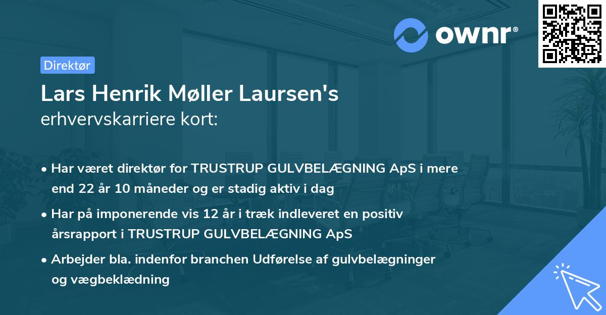 Lars Henrik Møller Laursen's erhvervskarriere kort