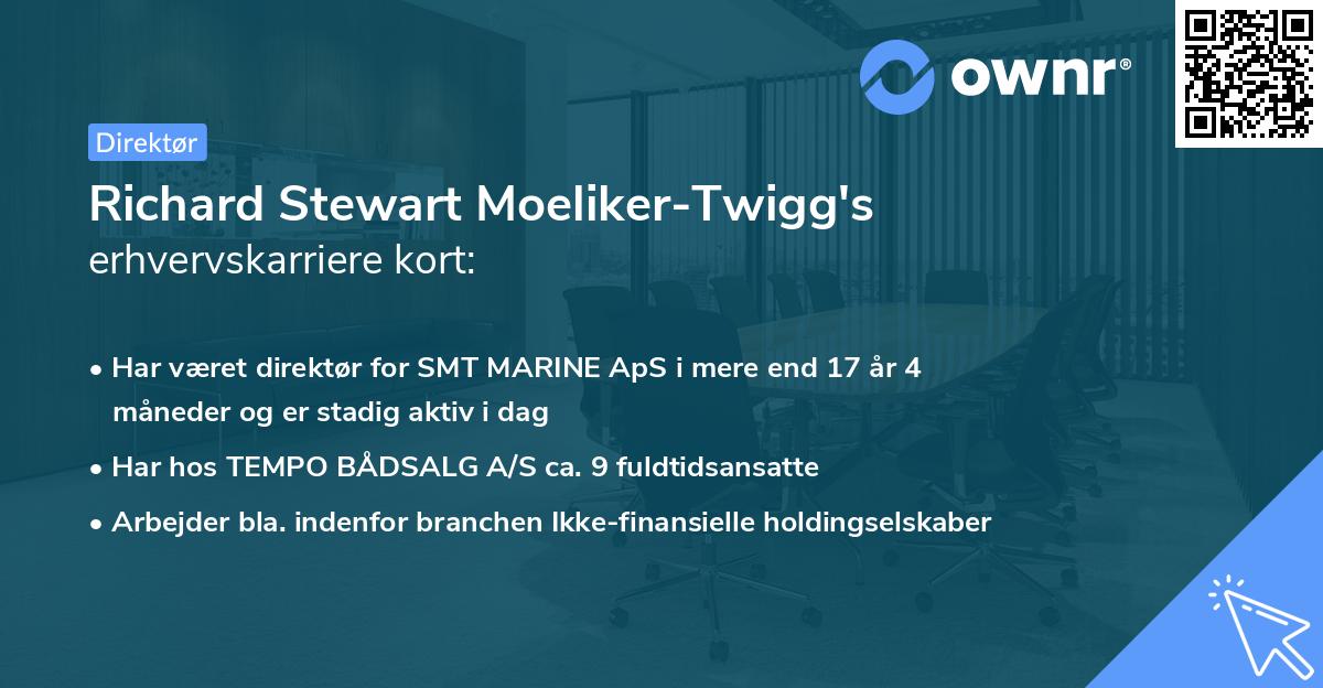 Richard Stewart Moeliker-Twigg's erhvervskarriere kort