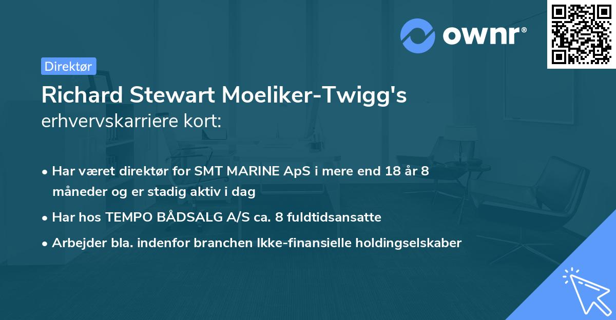 Richard Stewart Moeliker-Twigg's erhvervskarriere kort