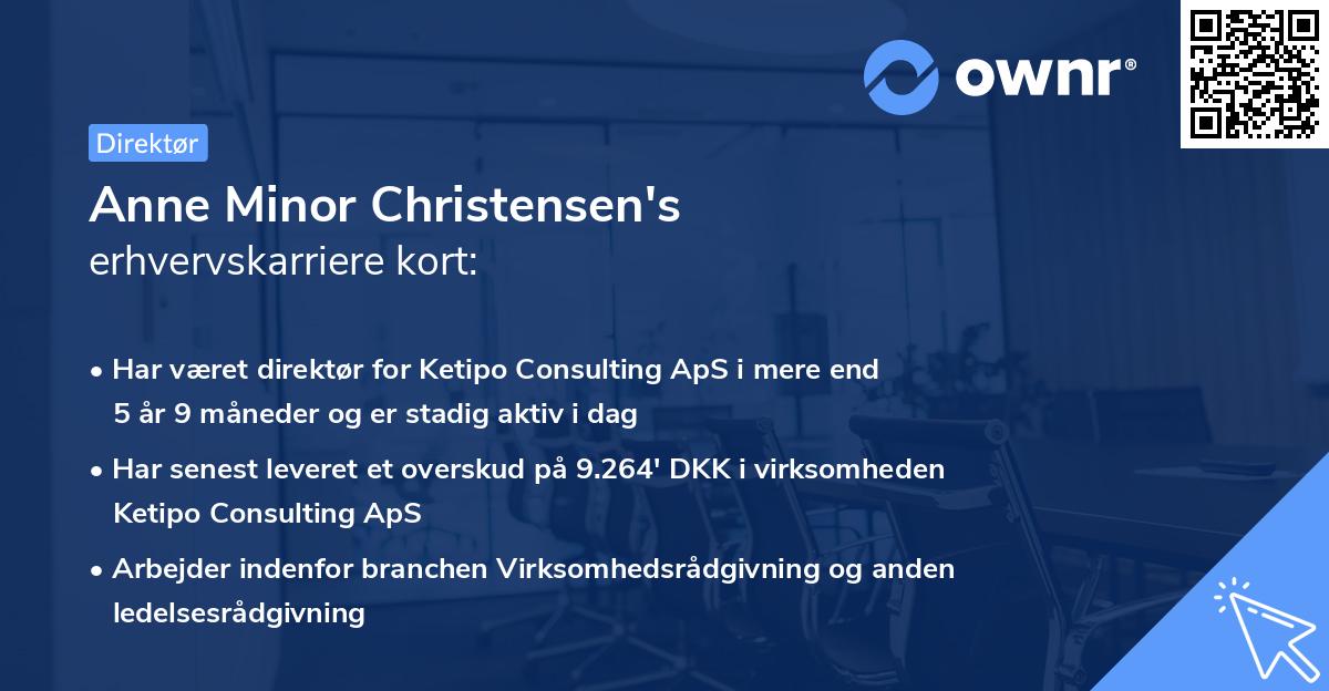 Anne Minor Christensen's erhvervskarriere kort