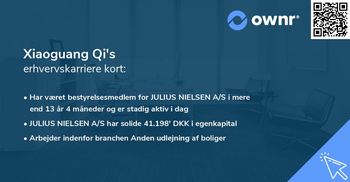 Xiaoguang Qi's erhvervskarriere kort