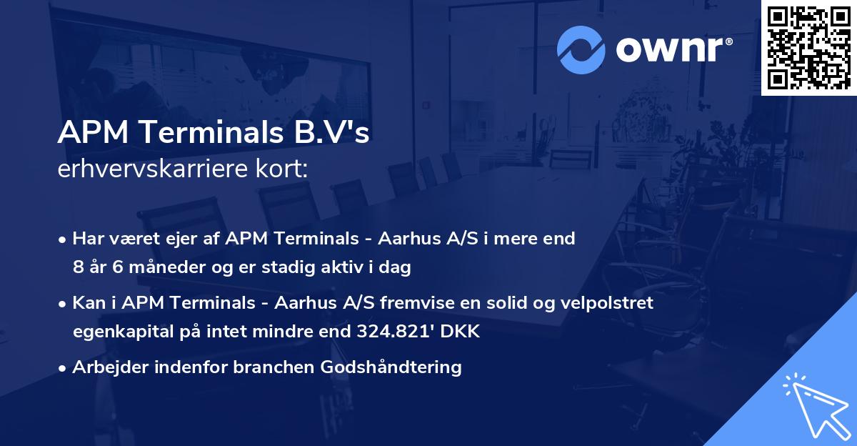 APM Terminals B.V's erhvervskarriere kort