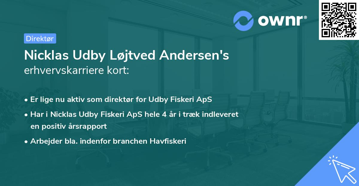 Nicklas Udby Løjtved Andersen's erhvervskarriere kort