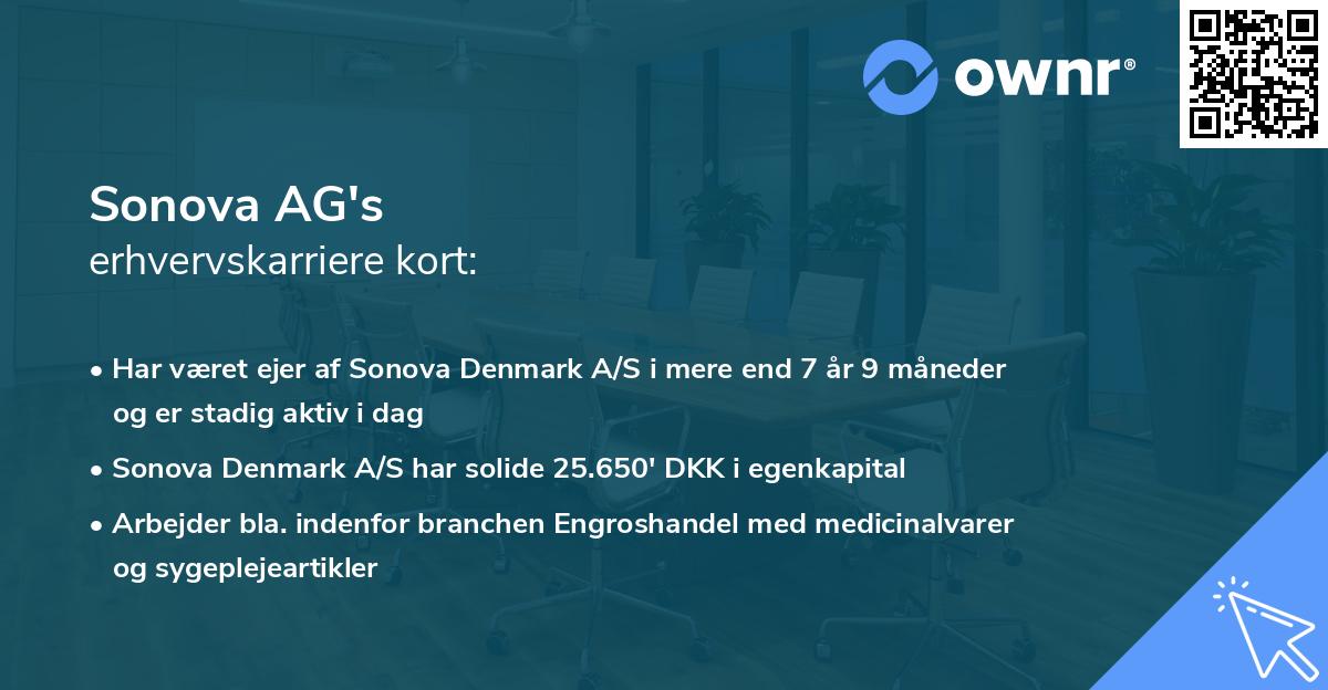 Sonova AG's erhvervskarriere kort