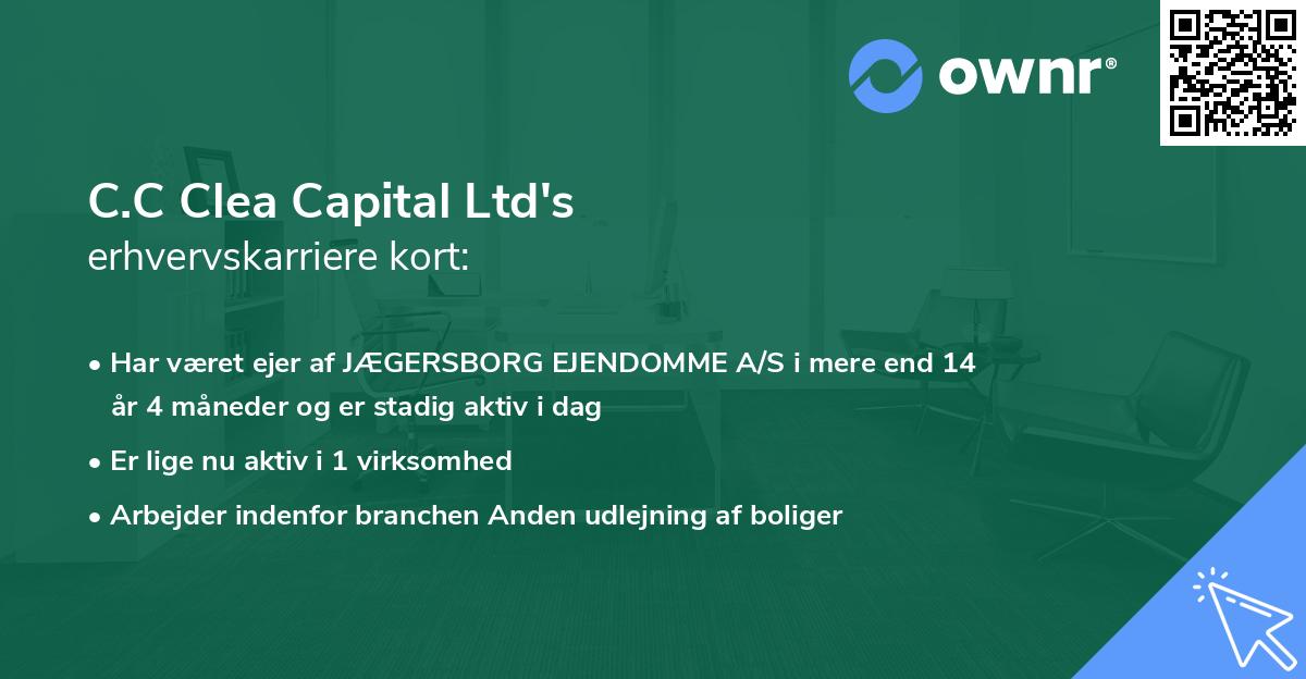 C.C Clea Capital Ltd's erhvervskarriere kort