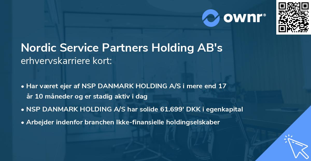 Nordic Service Partners Holding AB's erhvervskarriere kort