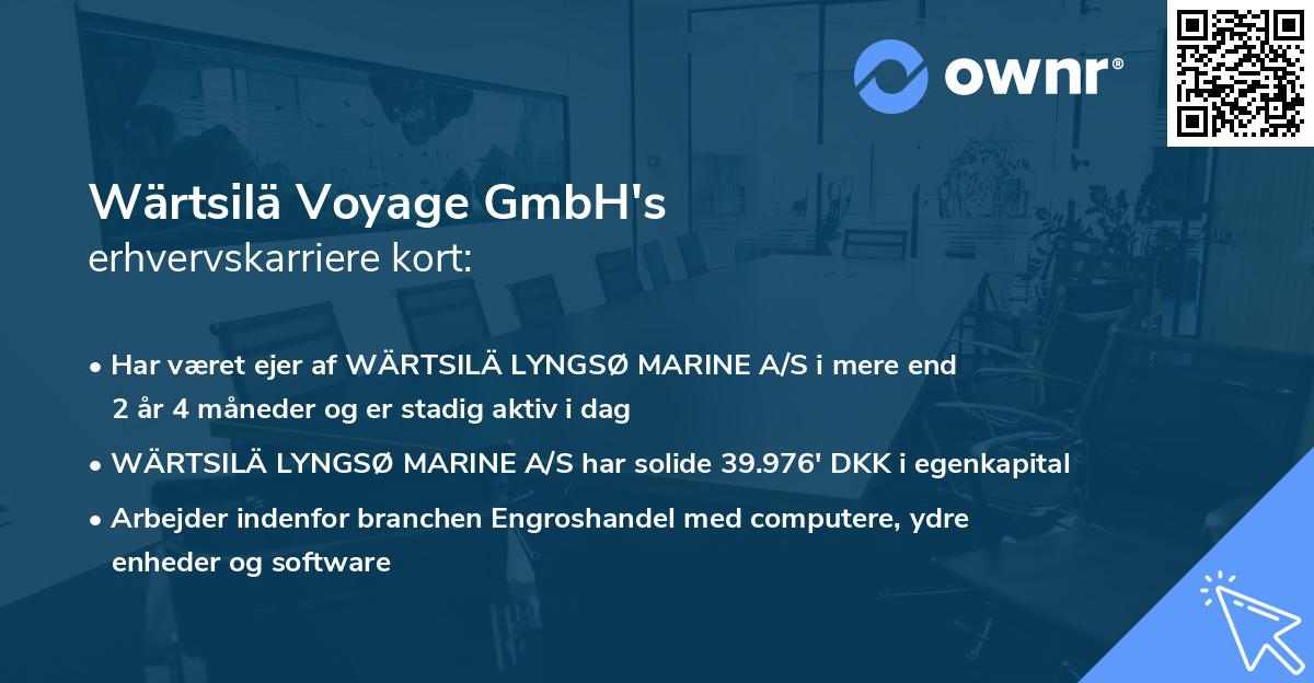 Wärtsilä Voyage GmbH's erhvervskarriere kort