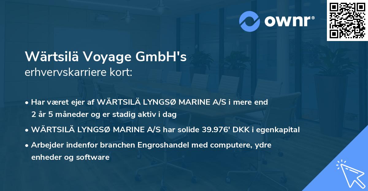 Wärtsilä Voyage GmbH's erhvervskarriere kort