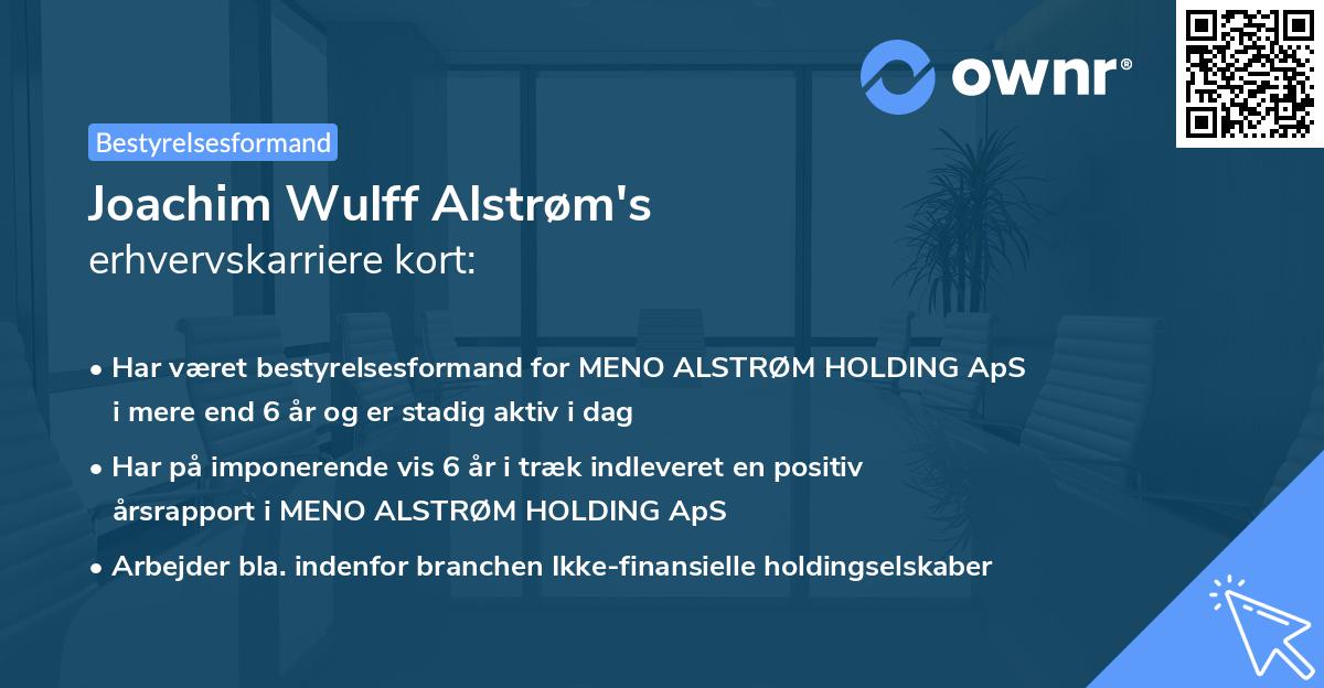 Joachim Wulff Alstrøm's erhvervskarriere kort