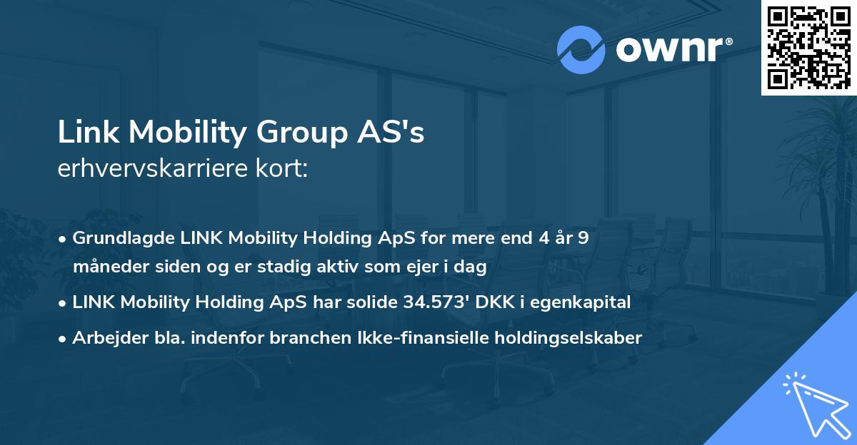 Link Mobility Group AS's erhvervskarriere kort