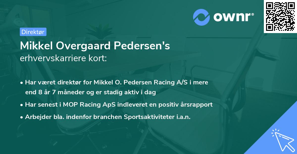 Mikkel Overgaard Pedersen's erhvervskarriere kort