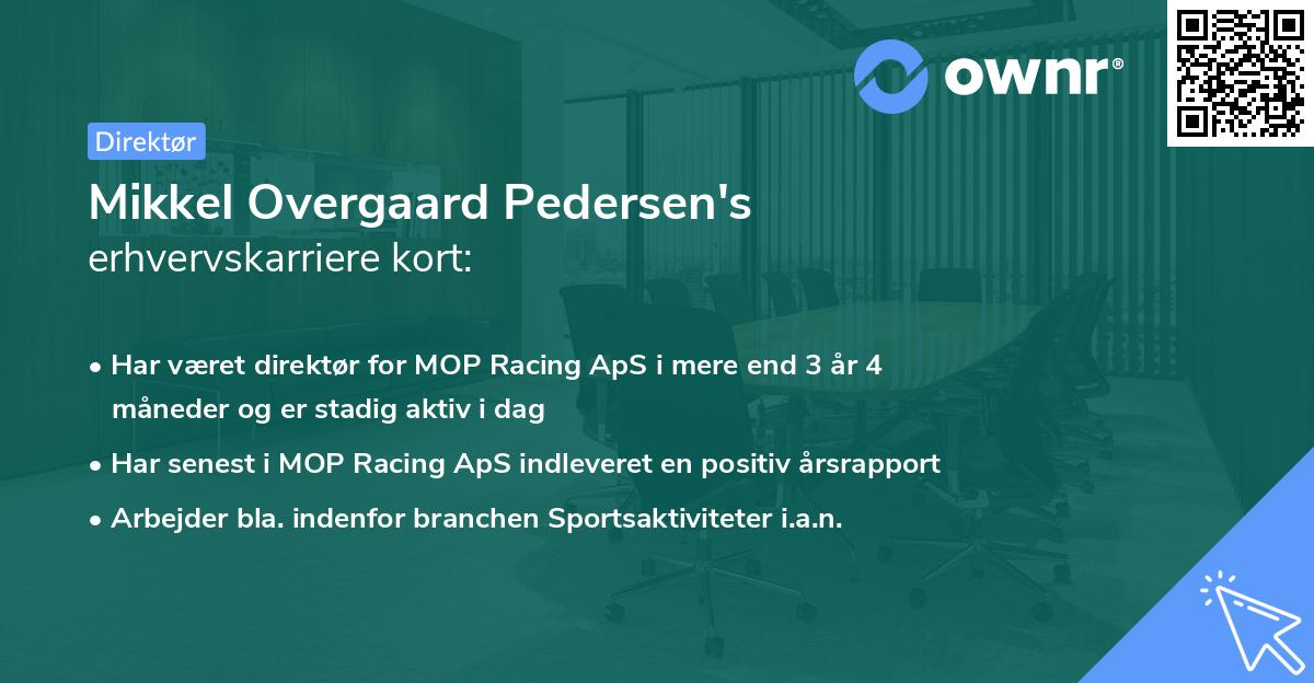 Mikkel Overgaard Pedersen's erhvervskarriere kort