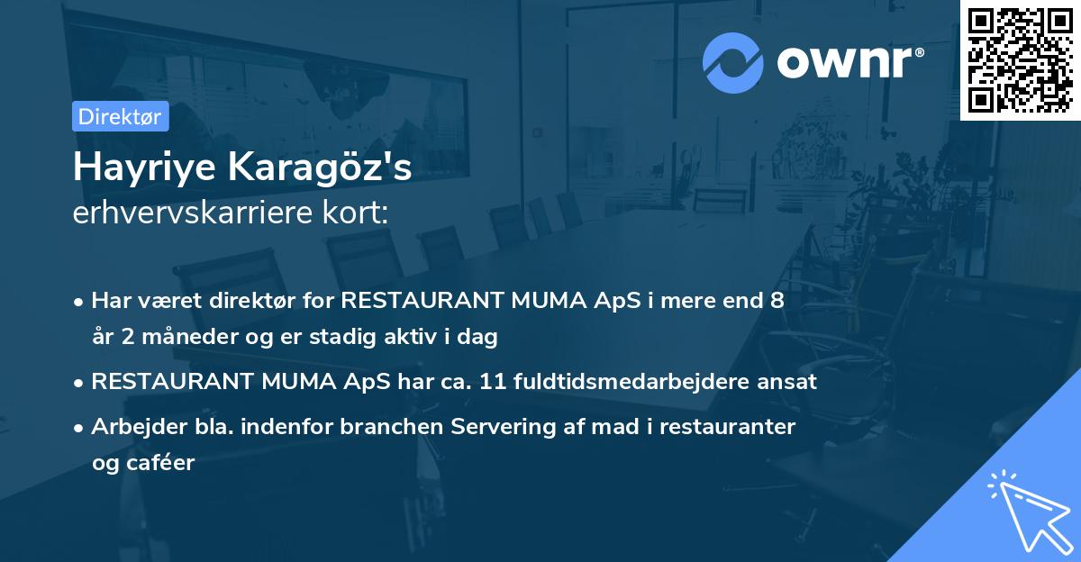 Hayriye Karagöz's erhvervskarriere kort