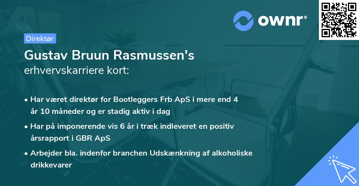 Gustav Bruun Rasmussen's erhvervskarriere kort