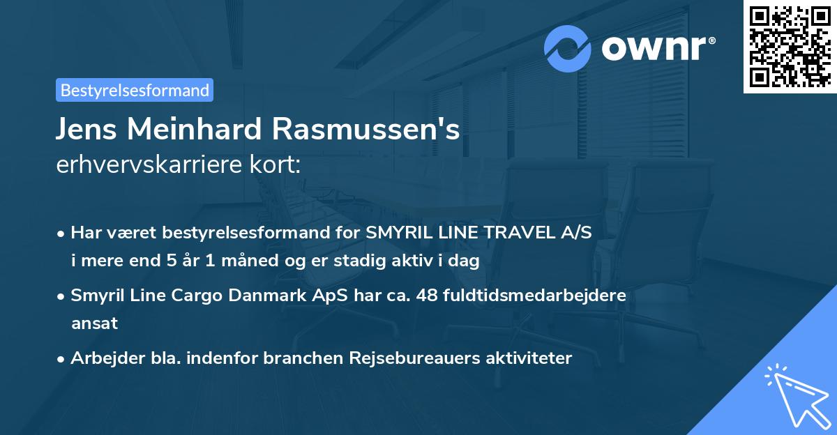 Jens Meinhard Rasmussen's erhvervskarriere kort