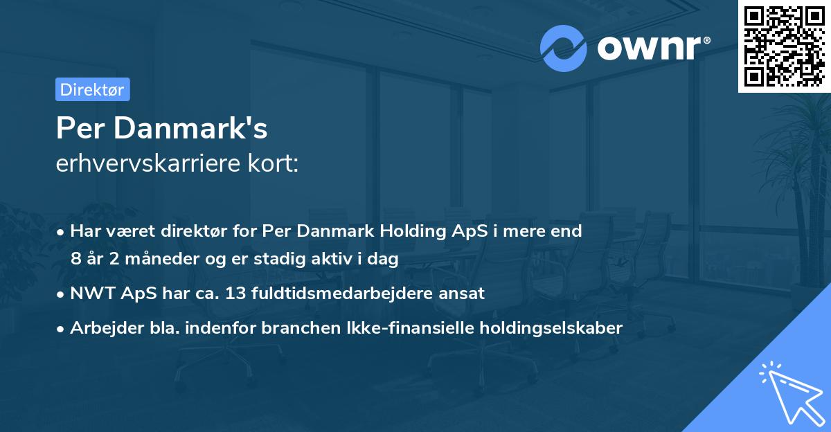 Per Danmark's erhvervskarriere kort