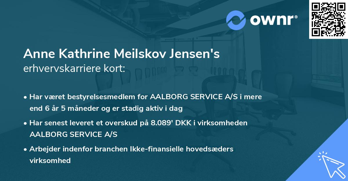 Anne Kathrine Meilskov Jensen's erhvervskarriere kort