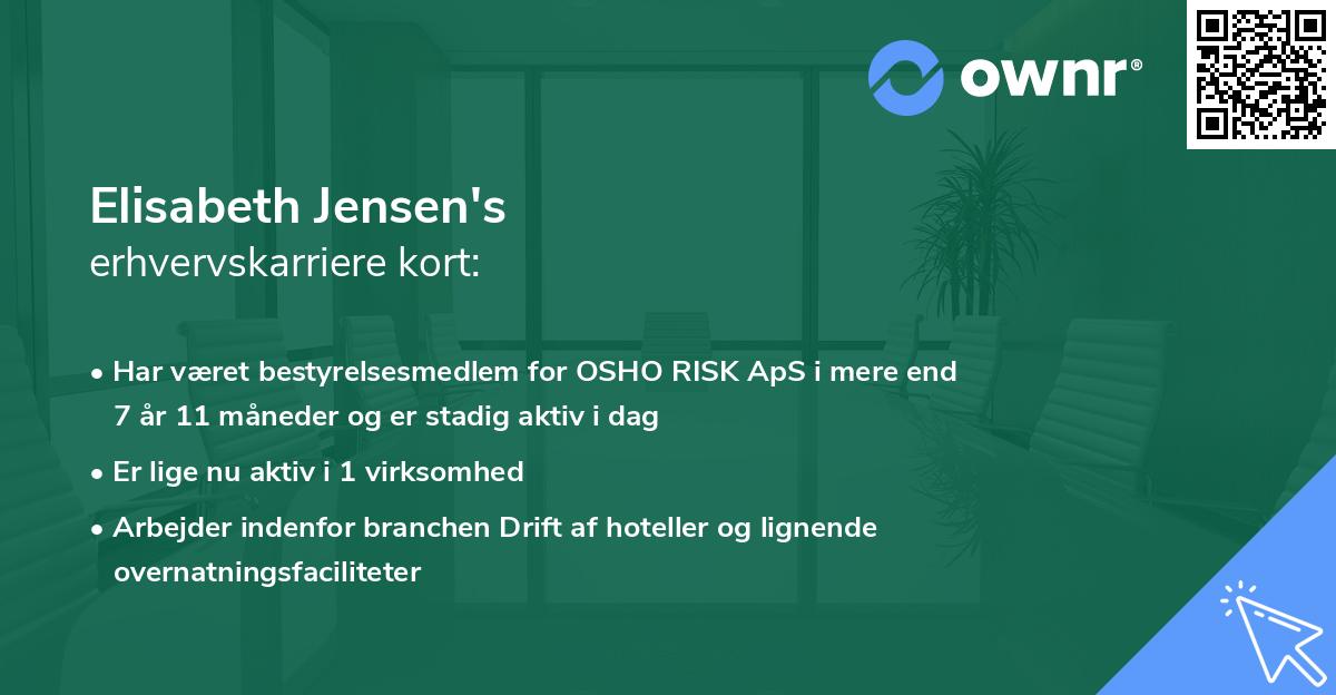 Elisabeth Jensen's erhvervskarriere kort