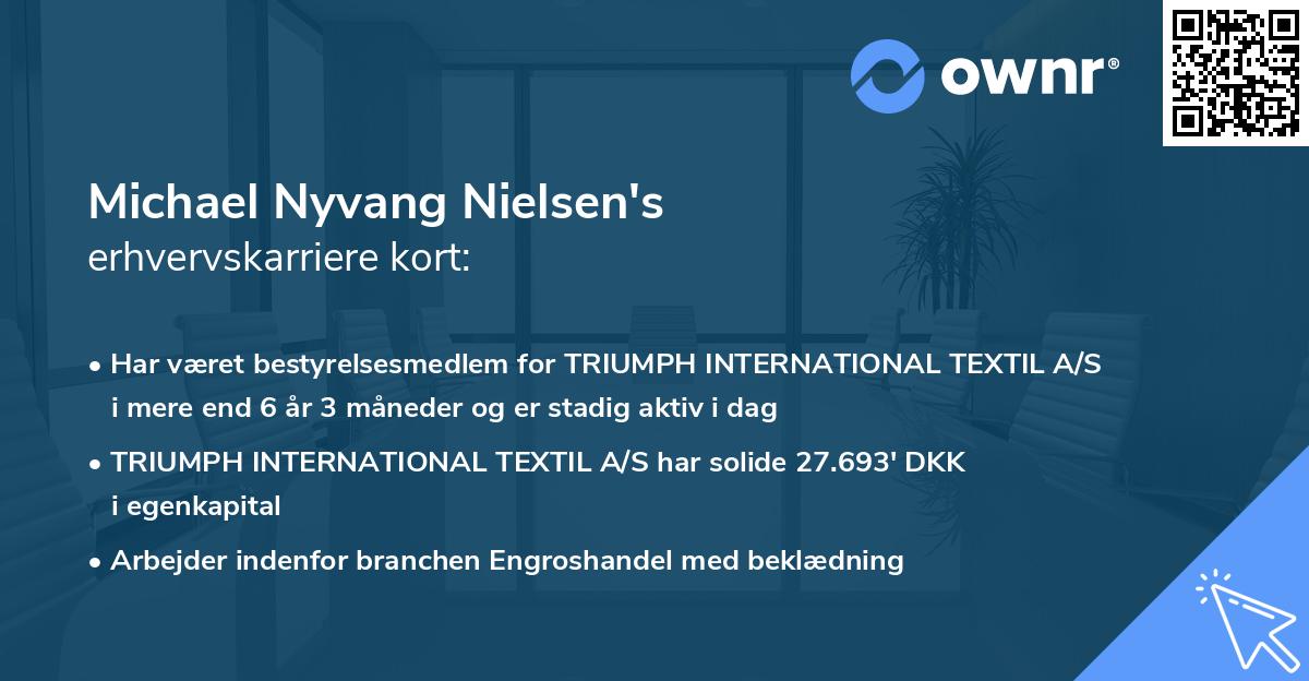 Michael Nyvang Nielsen's erhvervskarriere kort