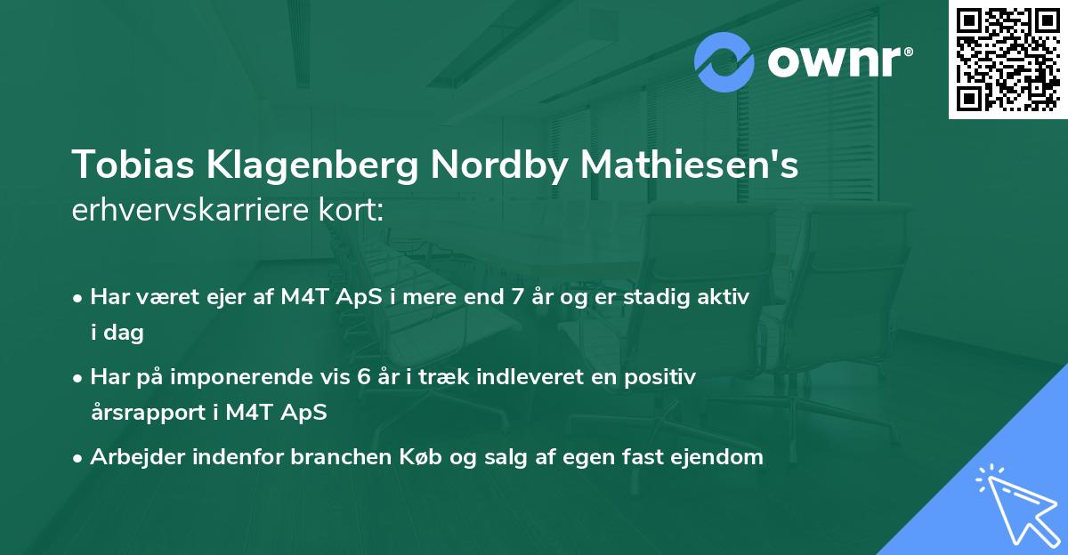 Tobias Klagenberg Nordby Mathiesen's erhvervskarriere kort