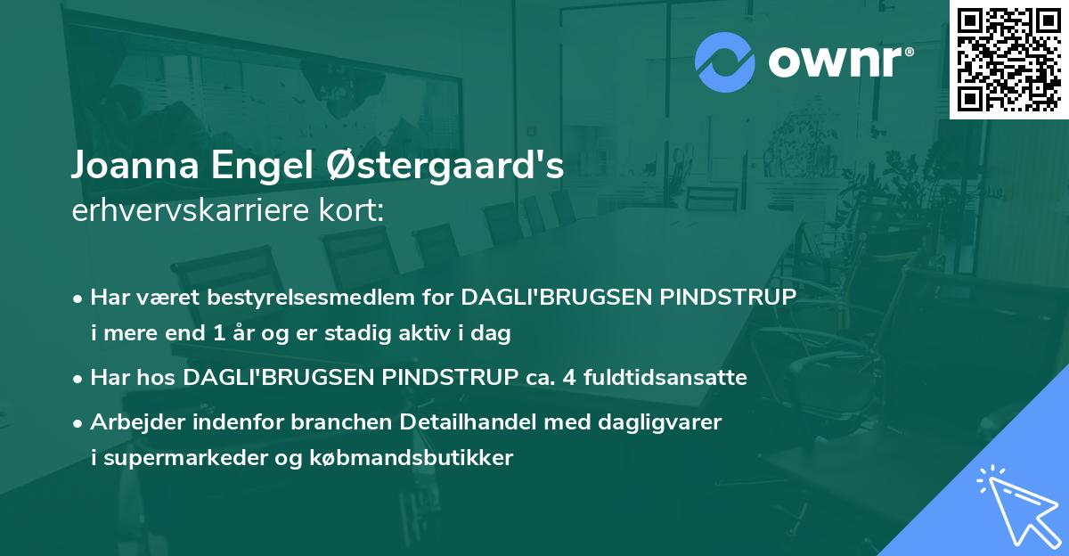Joanna Engel Østergaard's erhvervskarriere kort