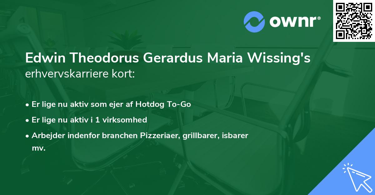 Edwin Theodorus Gerardus Maria Wissing's erhvervskarriere kort