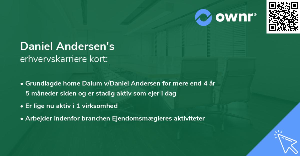 Daniel Andersen's erhvervskarriere kort