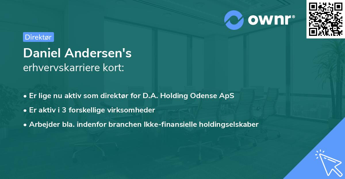 Daniel Andersen's erhvervskarriere kort