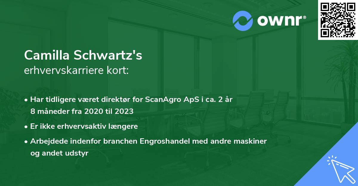 Camilla Schwartz's erhvervskarriere kort