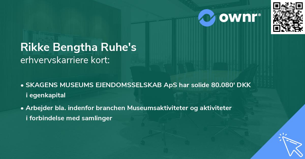 Rikke Bengtha Ruhe's erhvervskarriere kort