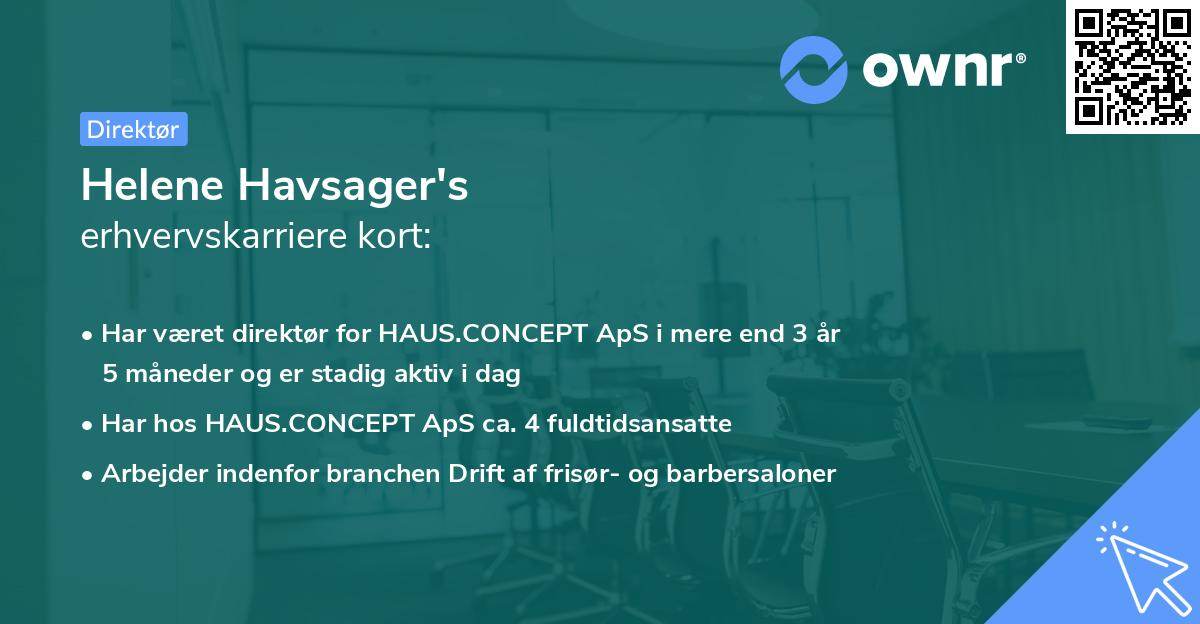 Helene Havsager's erhvervskarriere kort