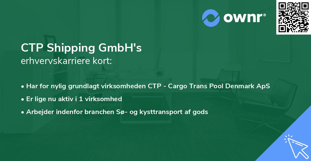 CTP Shipping GmbH's erhvervskarriere kort