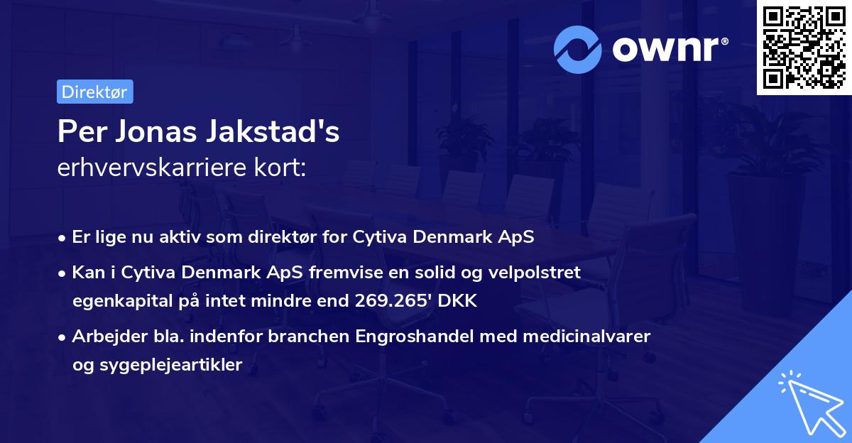 Per Jonas Jakstad's erhvervskarriere kort