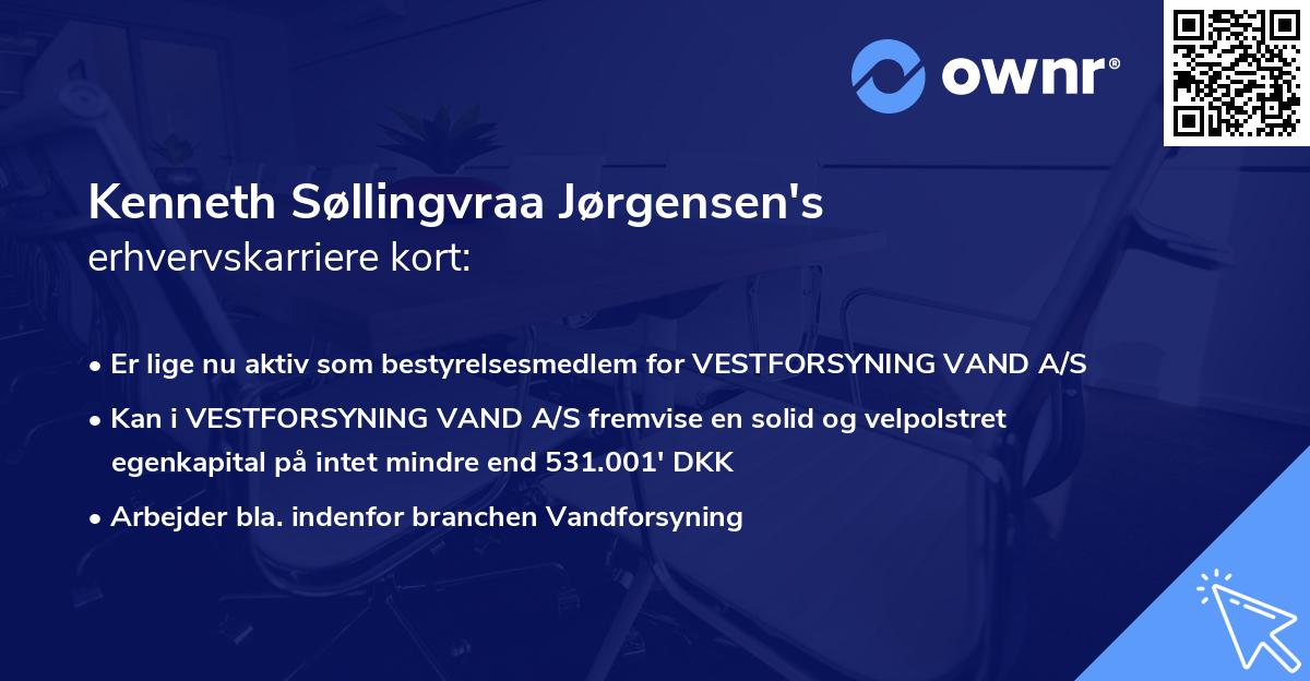 Kenneth Søllingvraa Jørgensen's erhvervskarriere kort