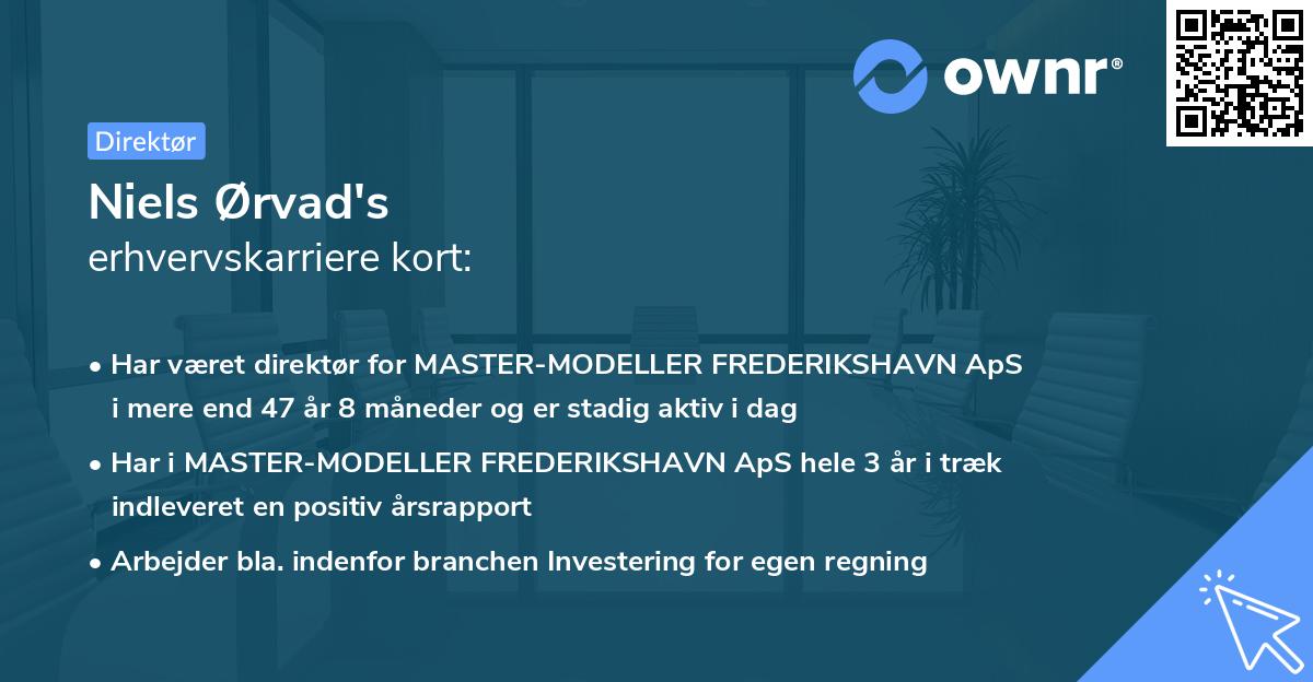 Niels Ørvad's erhvervskarriere kort