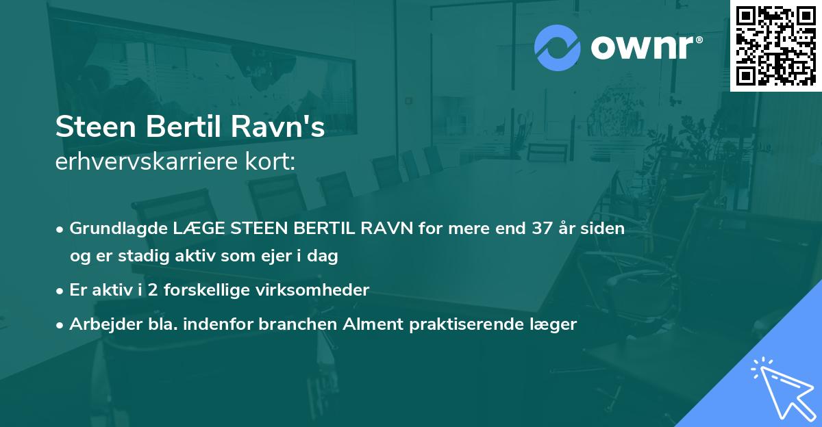 Steen Bertil Ravn's erhvervskarriere kort