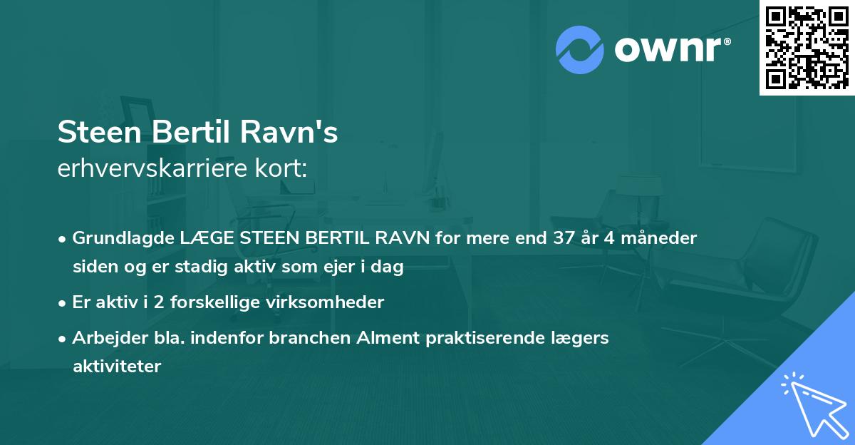 Steen Bertil Ravn's erhvervskarriere kort