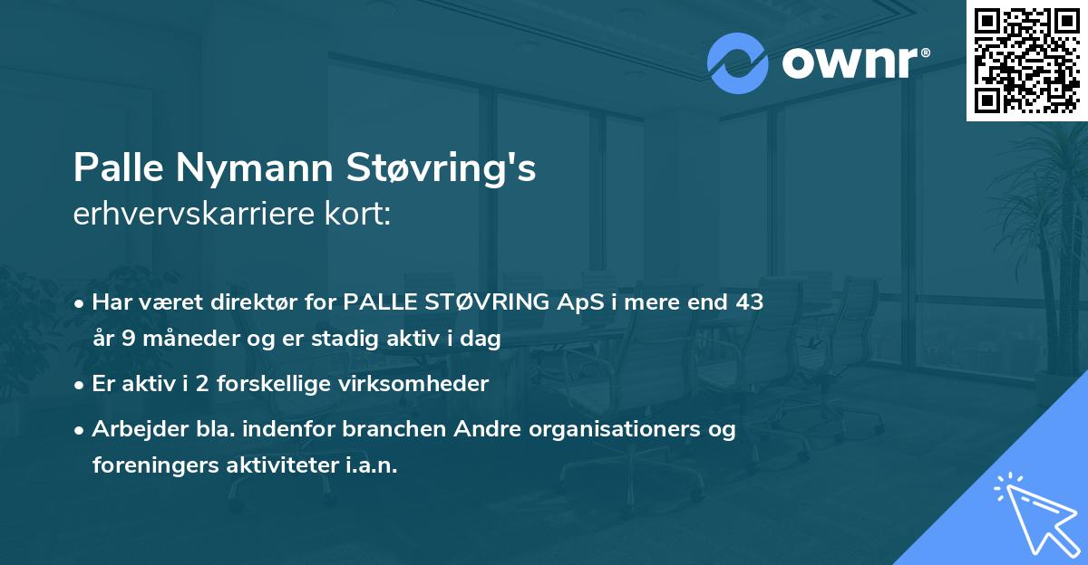 Palle Nymann Støvring's erhvervskarriere kort