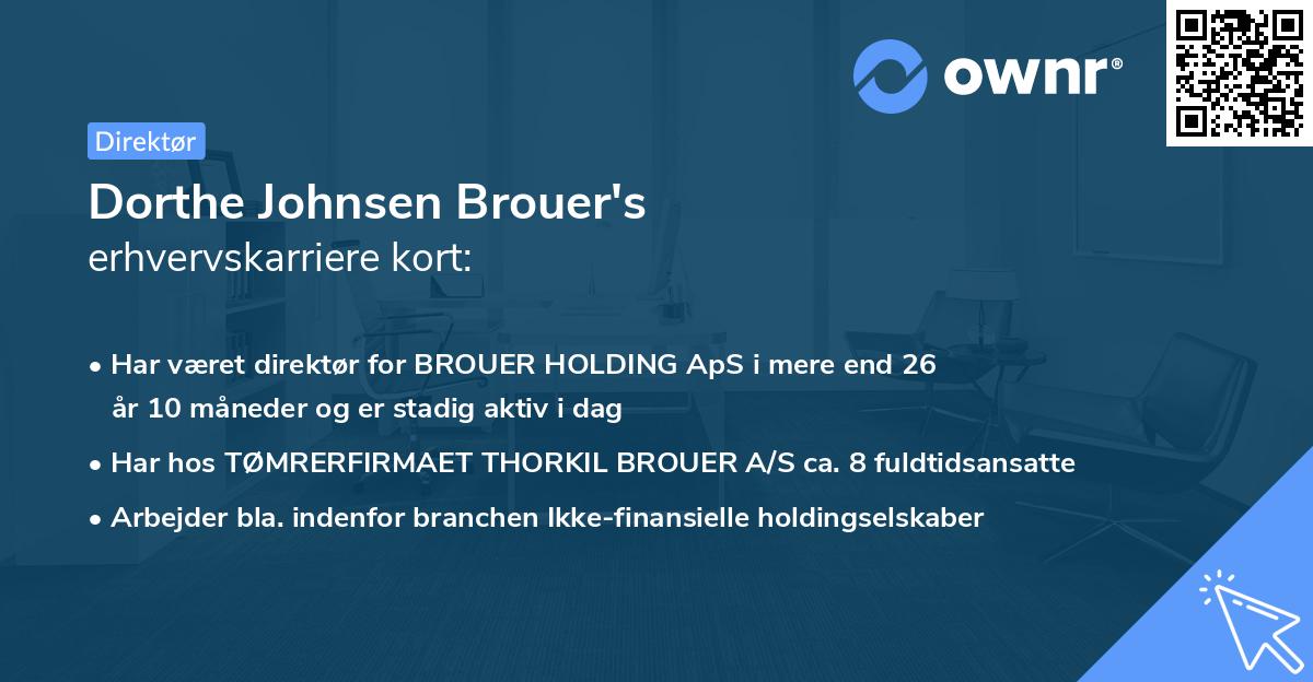 Dorthe Johnsen Brouer's erhvervskarriere kort