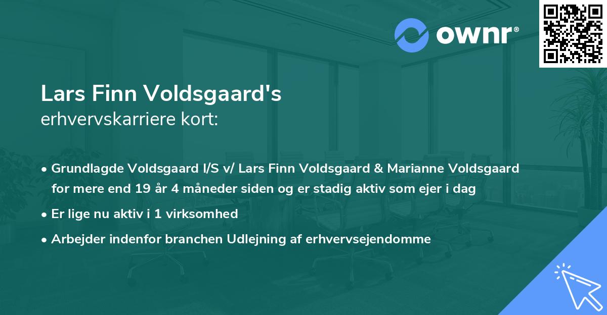 Lars Finn Voldsgaard's erhvervskarriere kort