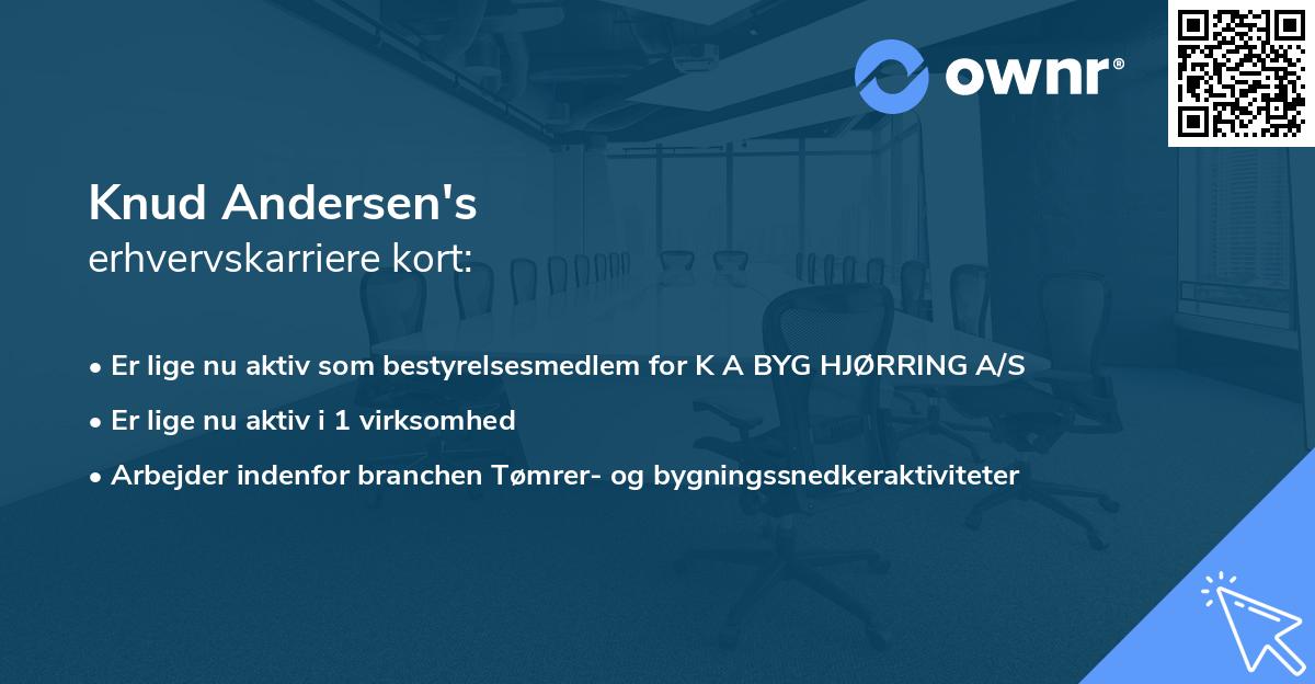 Knud Andersen's erhvervskarriere kort
