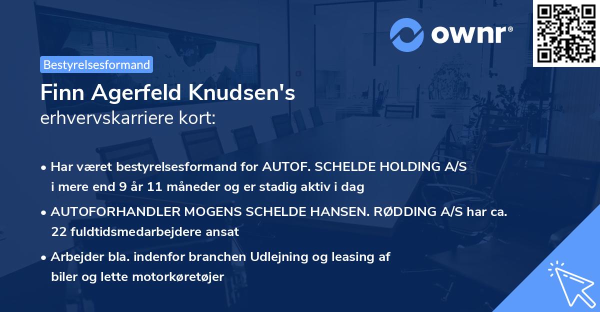 Finn Agerfeld Knudsen's erhvervskarriere kort