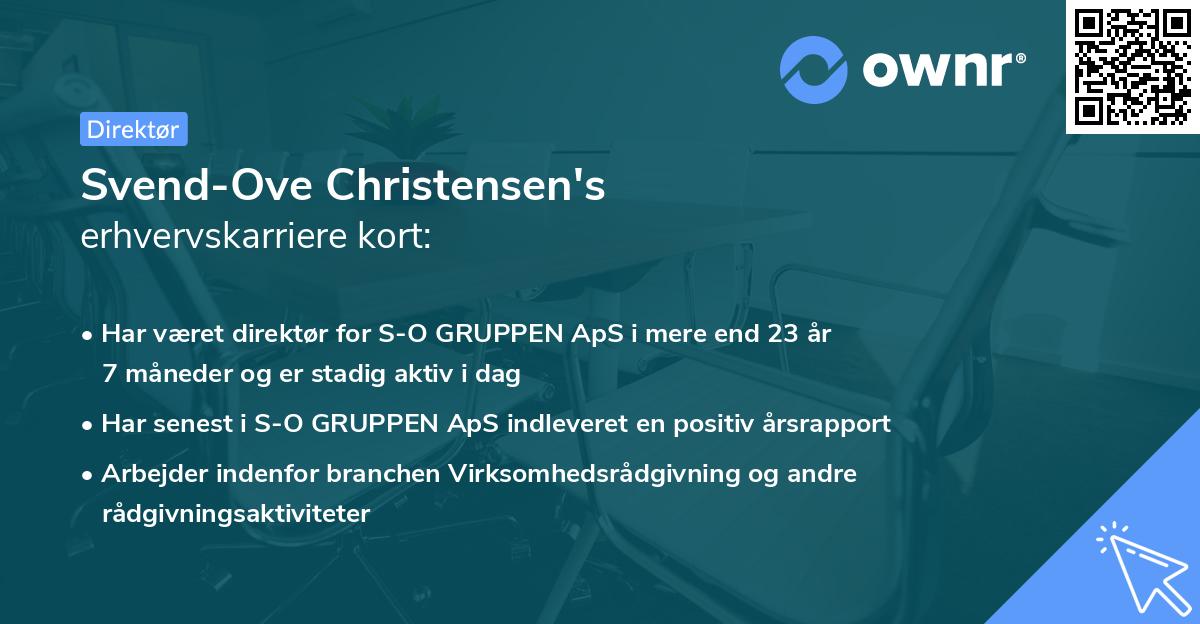 Svend-Ove Christensen's erhvervskarriere kort