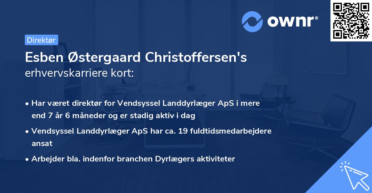 Esben Østergaard Christoffersen's erhvervskarriere kort