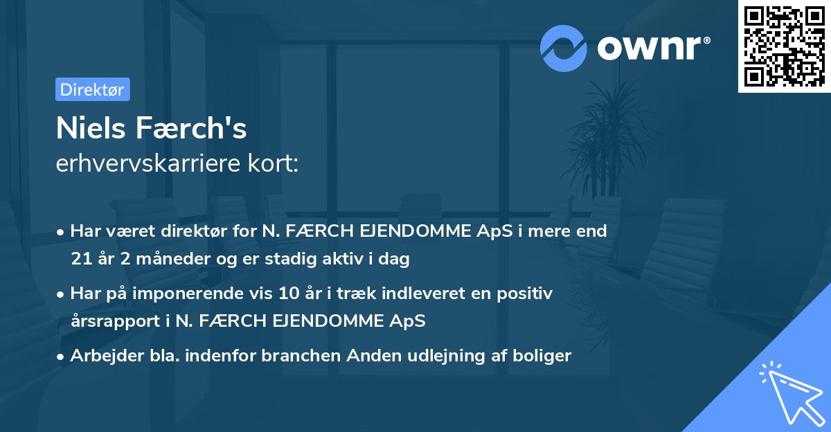 Niels Færch's erhvervskarriere kort